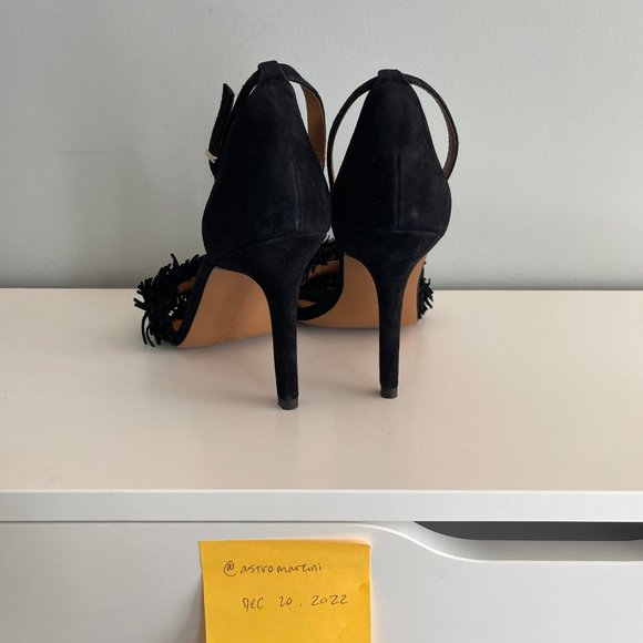 & Other Stories Tassle Pumps in Black Suede - Picture 6 of 8